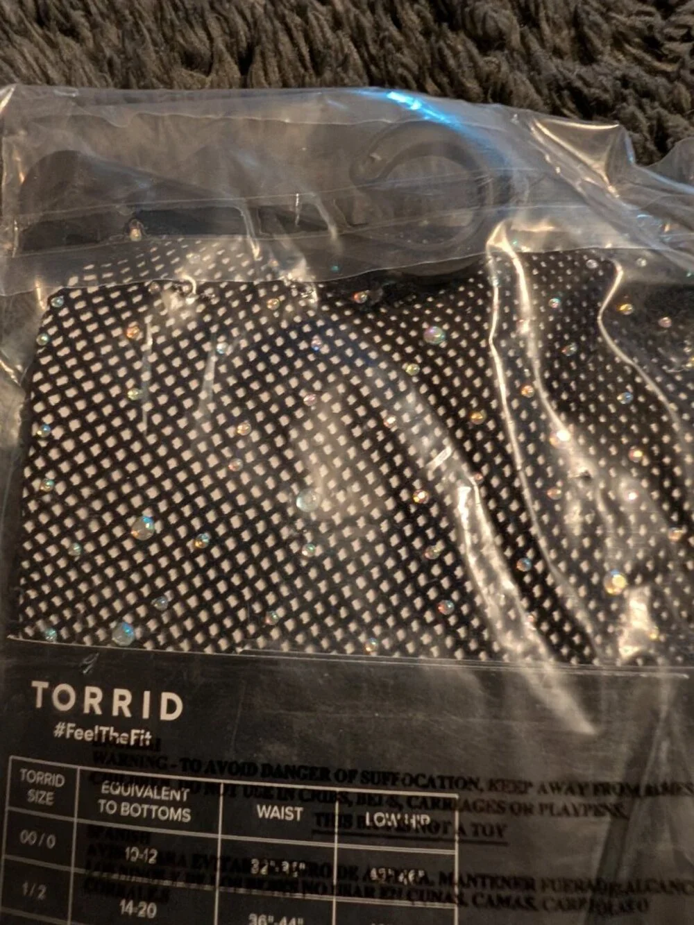 Torrid Rhinestone Fishnet Tights ~ 3/4 (3X-4X)